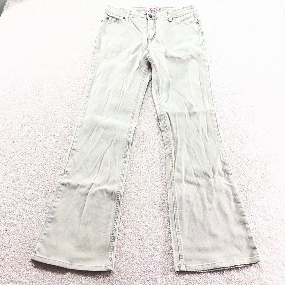 Faded Glory Bootcut Pants Womens 10 Average Gray Stretch Denim Missy